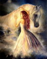 Malovanie podľa čísiel Dievča s koňom M991454