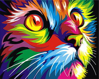 Malovanie podľa čísel Farebná mačička M1136