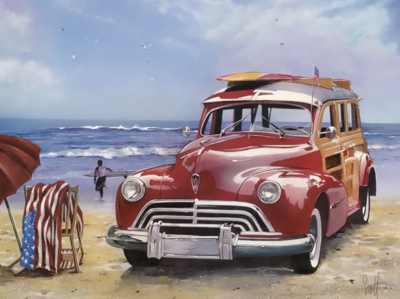 Malovanie podľa čísel Car on the beach M3687YT