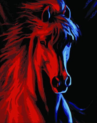 Malovanie podľa čísel Farebný kôň M414