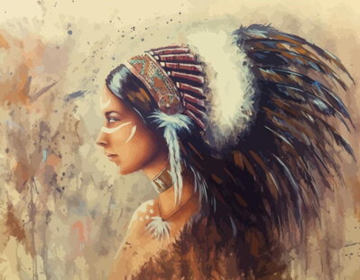 Malovanie podľa čísel Indiánska žena M992127