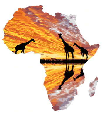 Malovanie podľa čísel Africký kontinent M992182