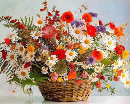 Malovanie podľa čísel Kôš kvetov M99931