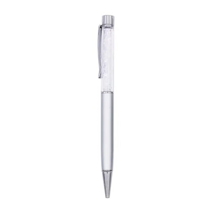Guľôčkové pero s kryštálmi 700-23 strieborné