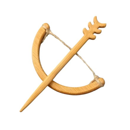 Drevená brošňa Luk a šíp 3903