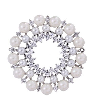 Brošňa Pearls 312065 Silver