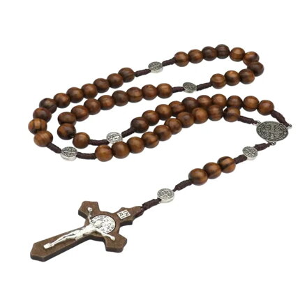 Drevený ruženec Hnedý 30804-12