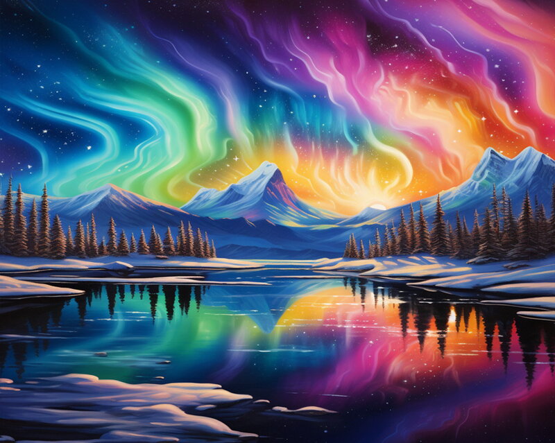 Diamantové maľovanie Aurelia Borealis D4946