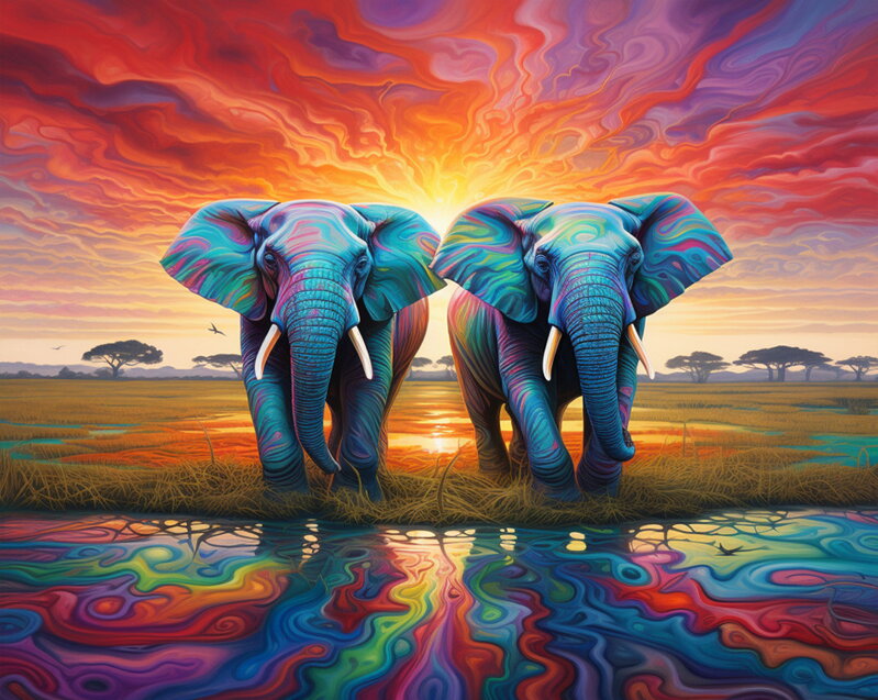 Diamantové maľovanie Slony D4953