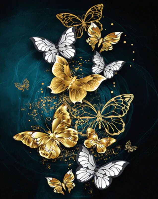 Diamantové maľovanie Motýle D9107