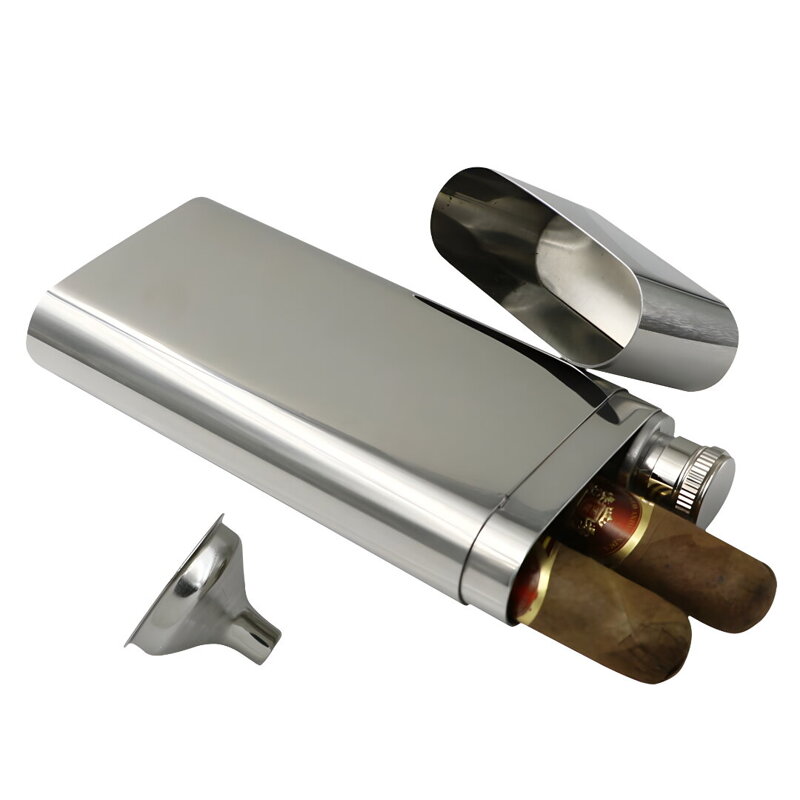 Ploskačka 60ml s puzdrom na cigaru 8260 Ploskačka 60ml s puzdrom na cigaru 8260